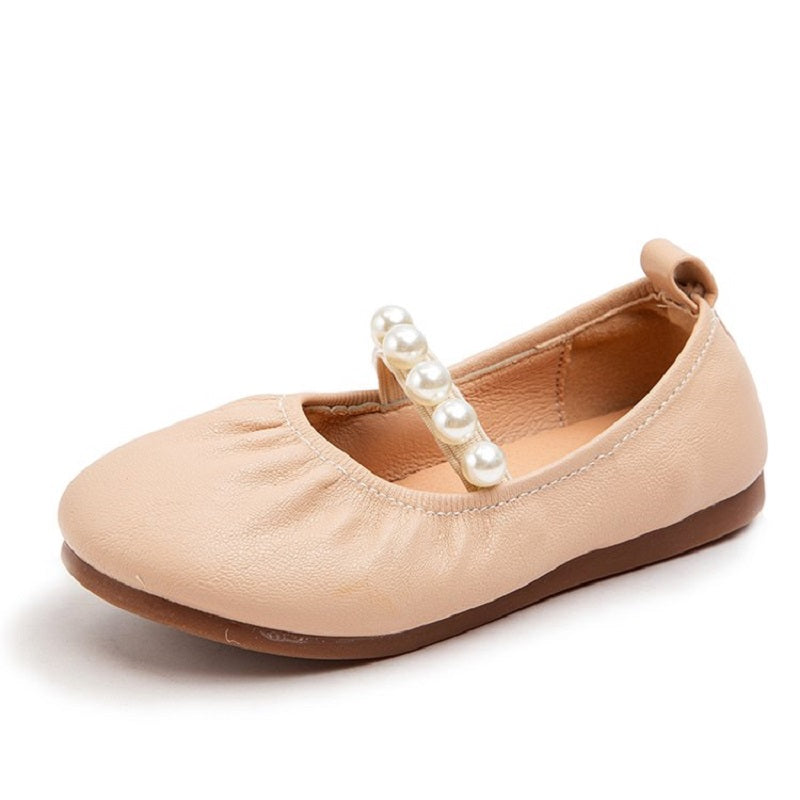 シンプルパールフラットシューズ