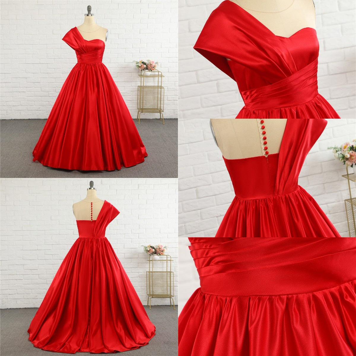 クラシックワンショルダードレス