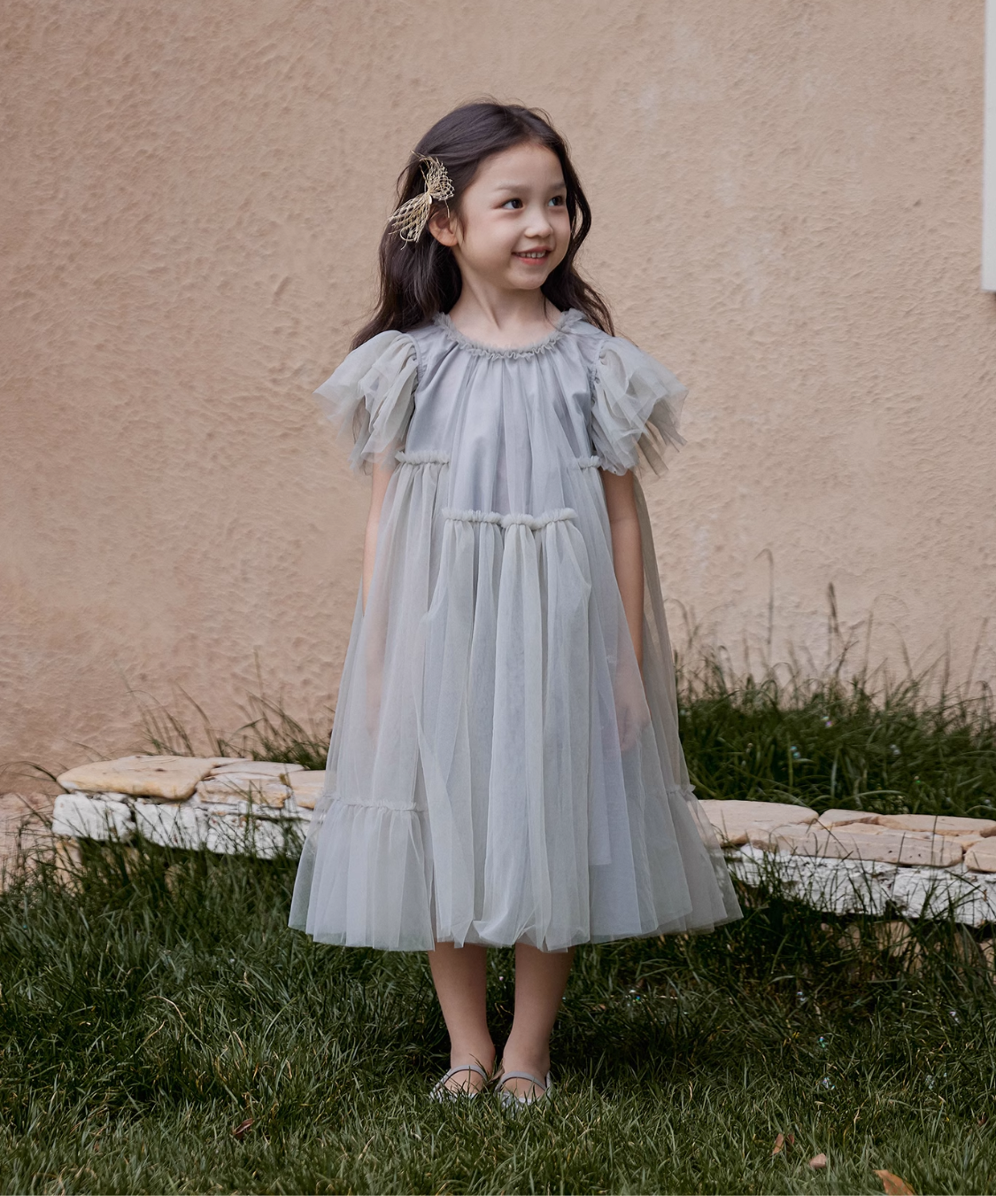 ソフトシフォンチュールドレス