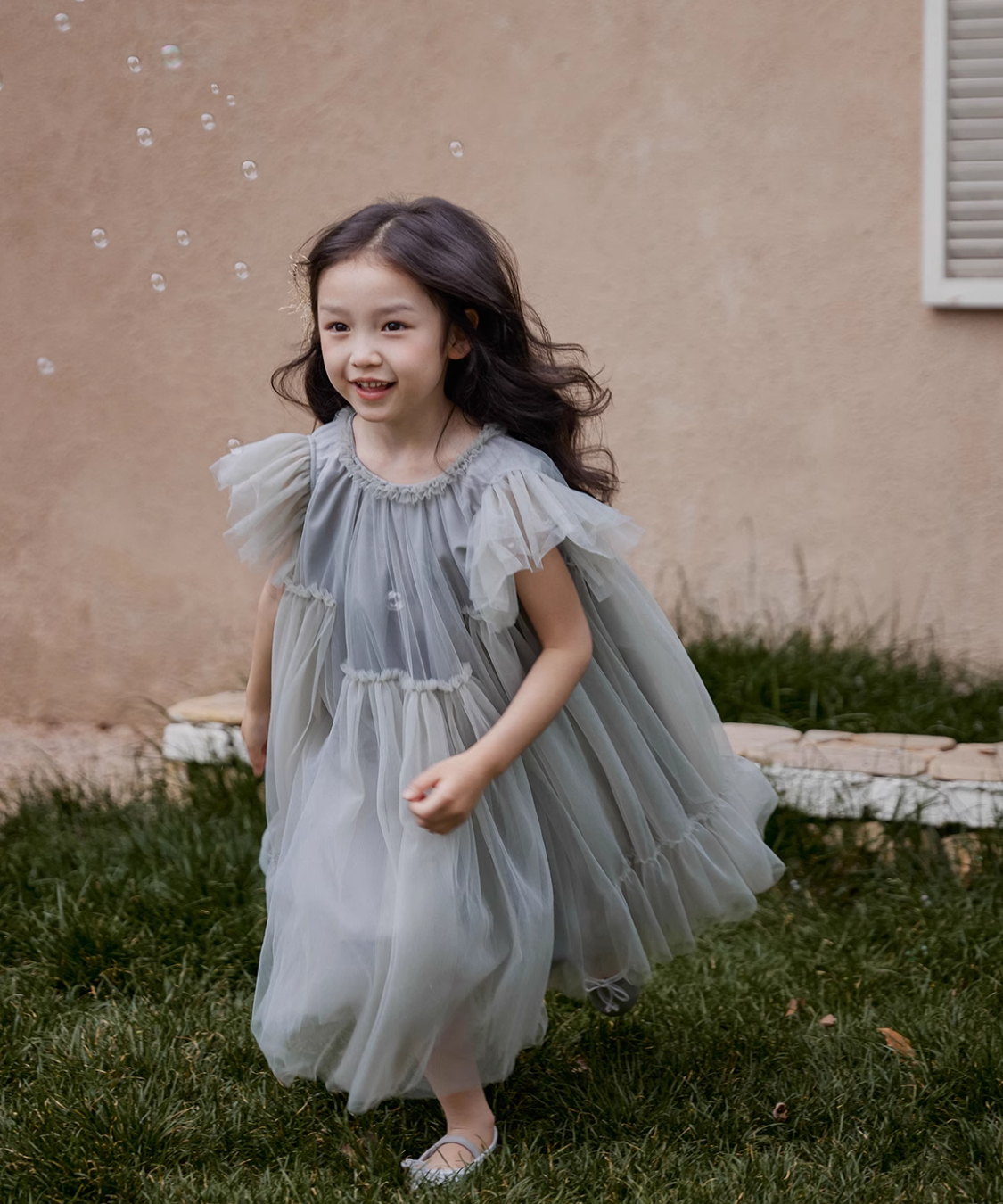 ソフトシフォンチュールドレス