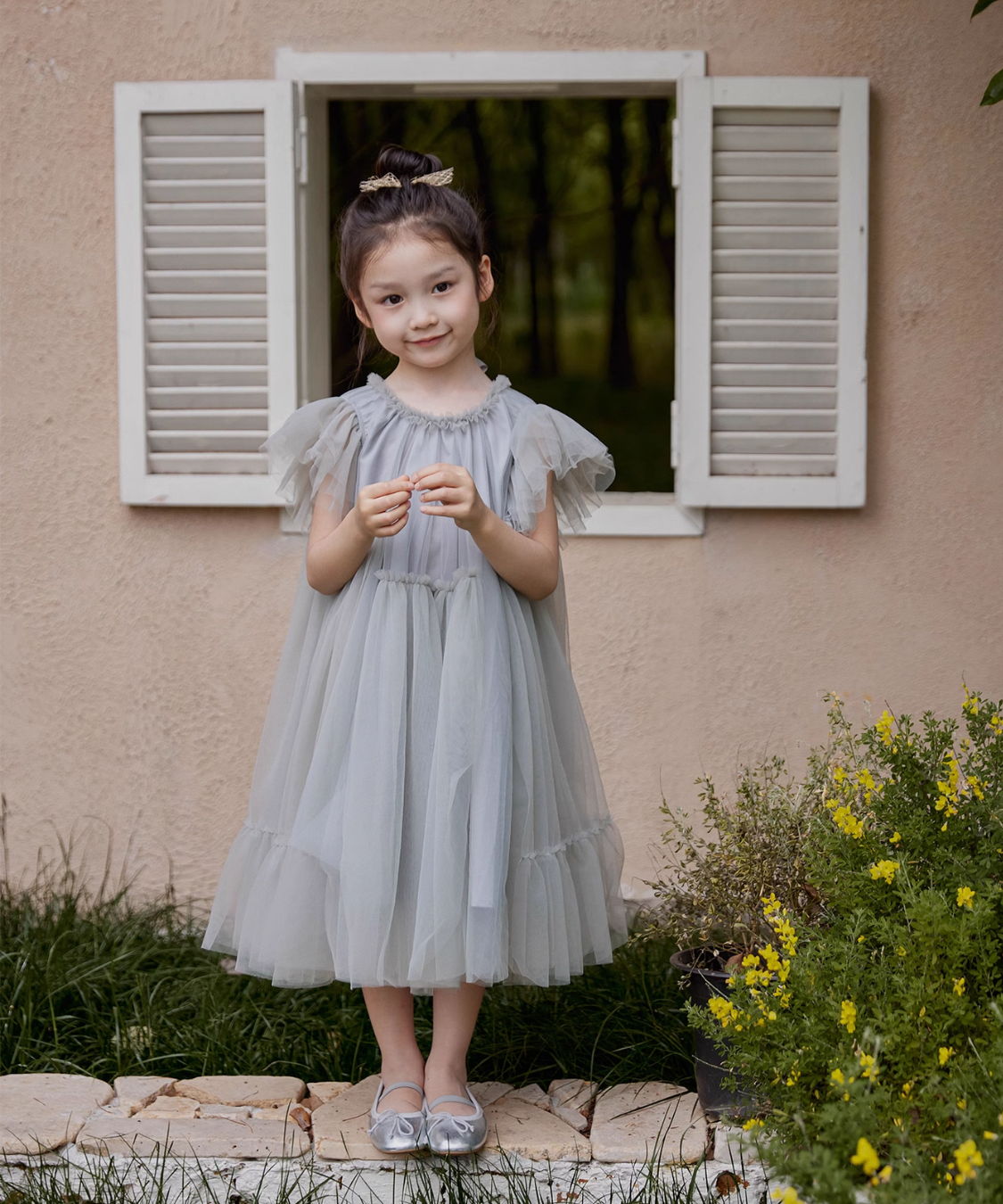 ソフトシフォンチュールドレス