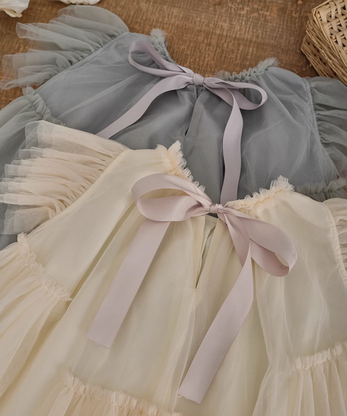 ソフトシフォンチュールドレス