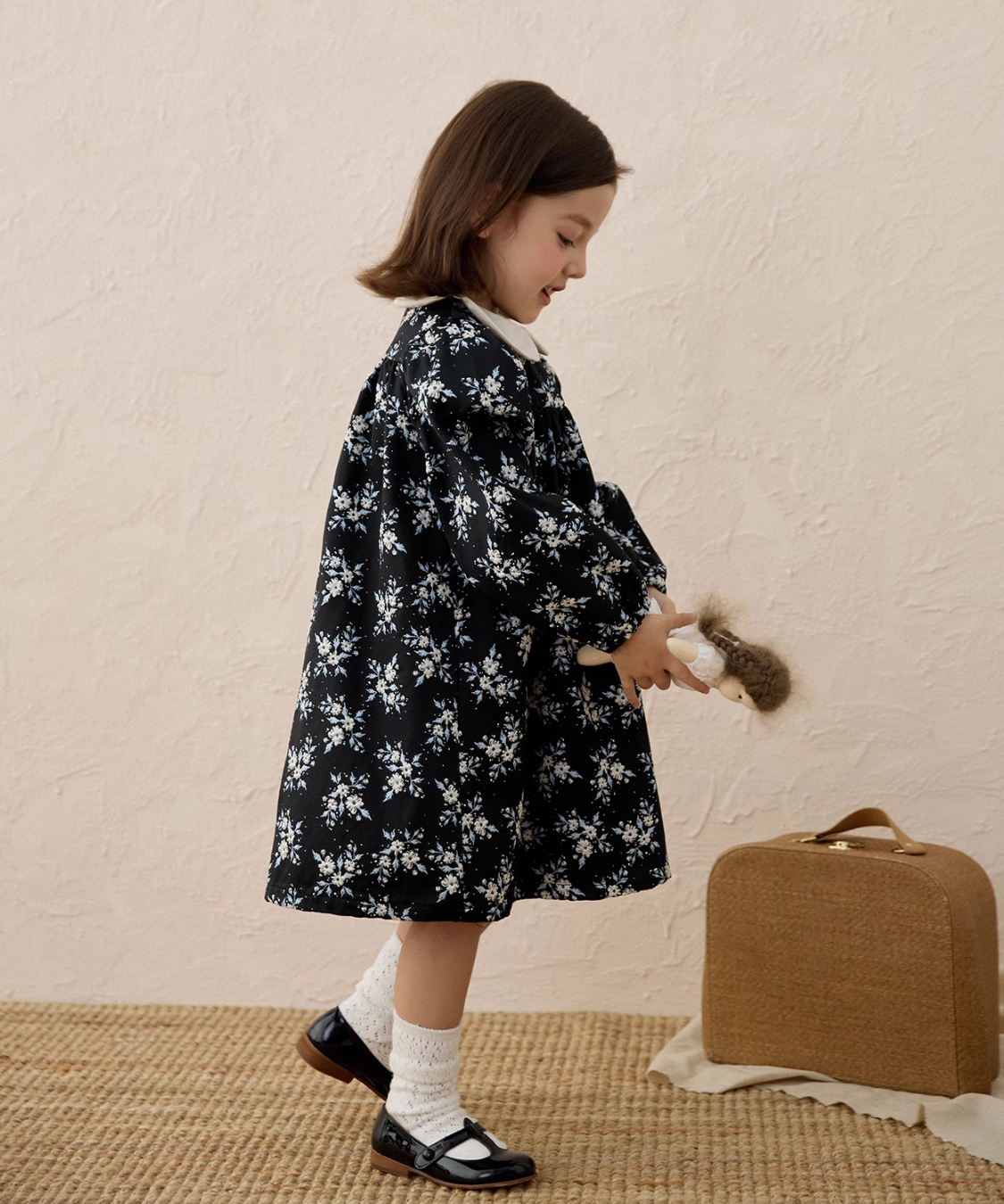 レトロフラワージャカードワンピース