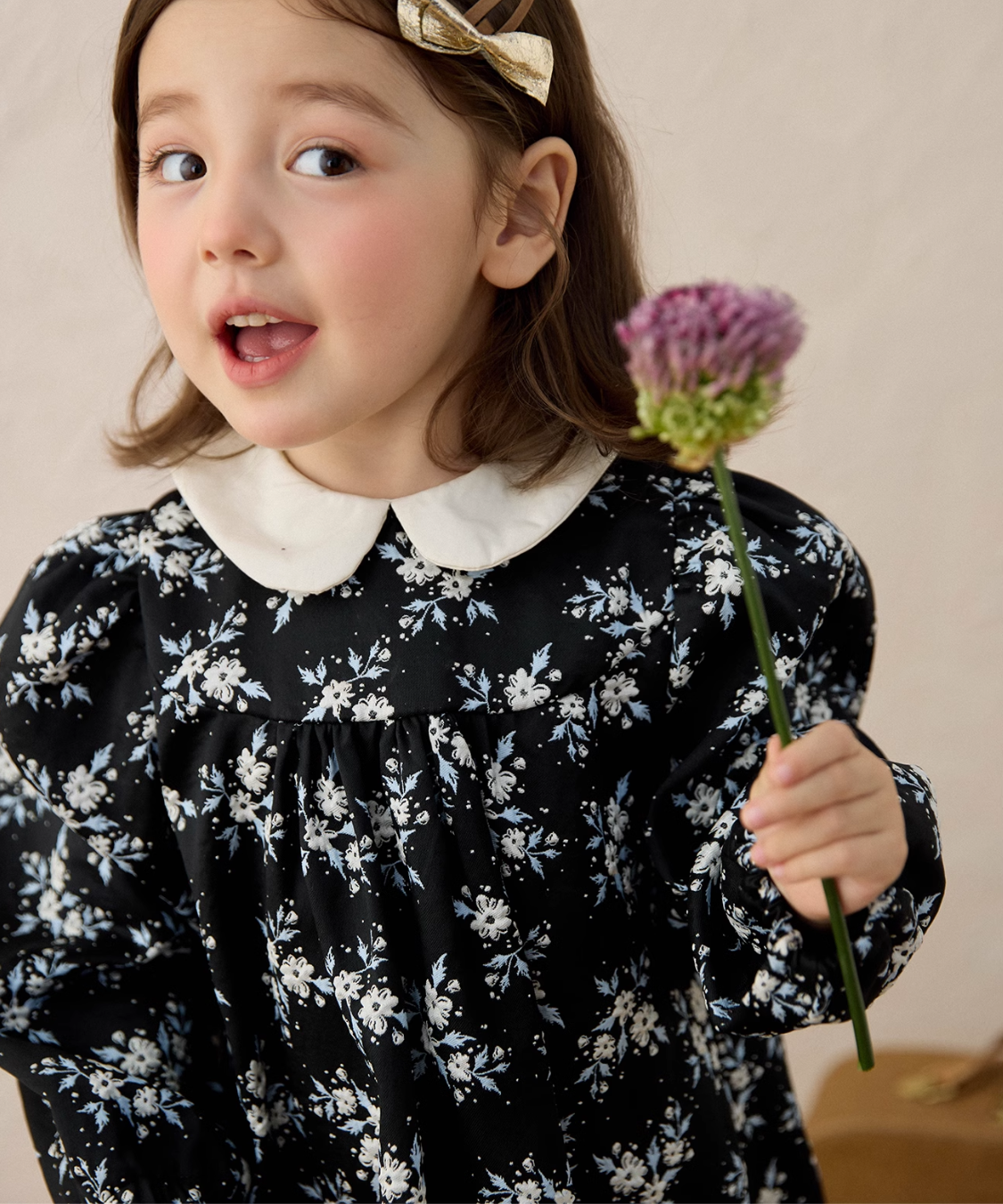 レトロフラワージャカードワンピース