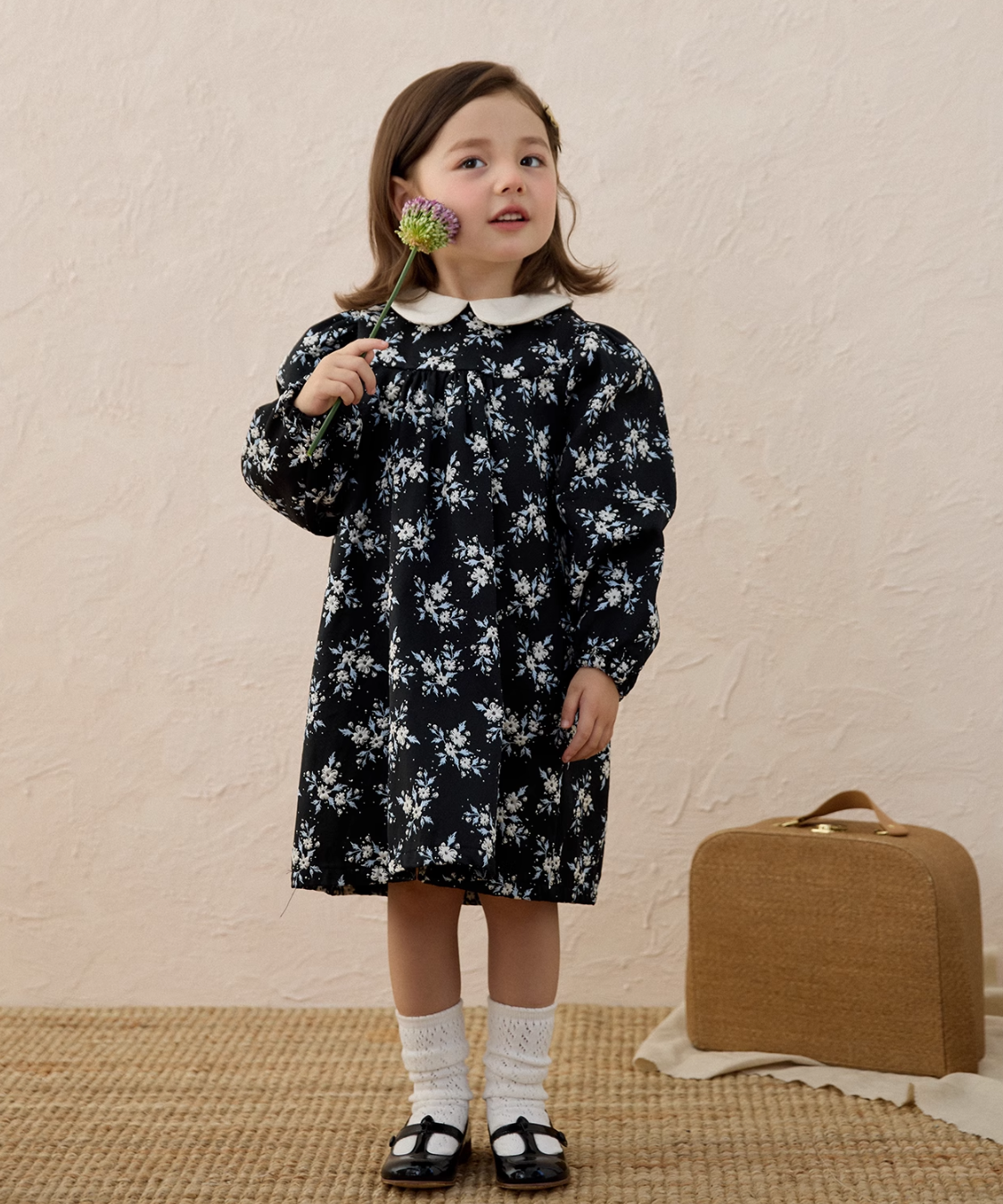 レトロフラワージャカードワンピース