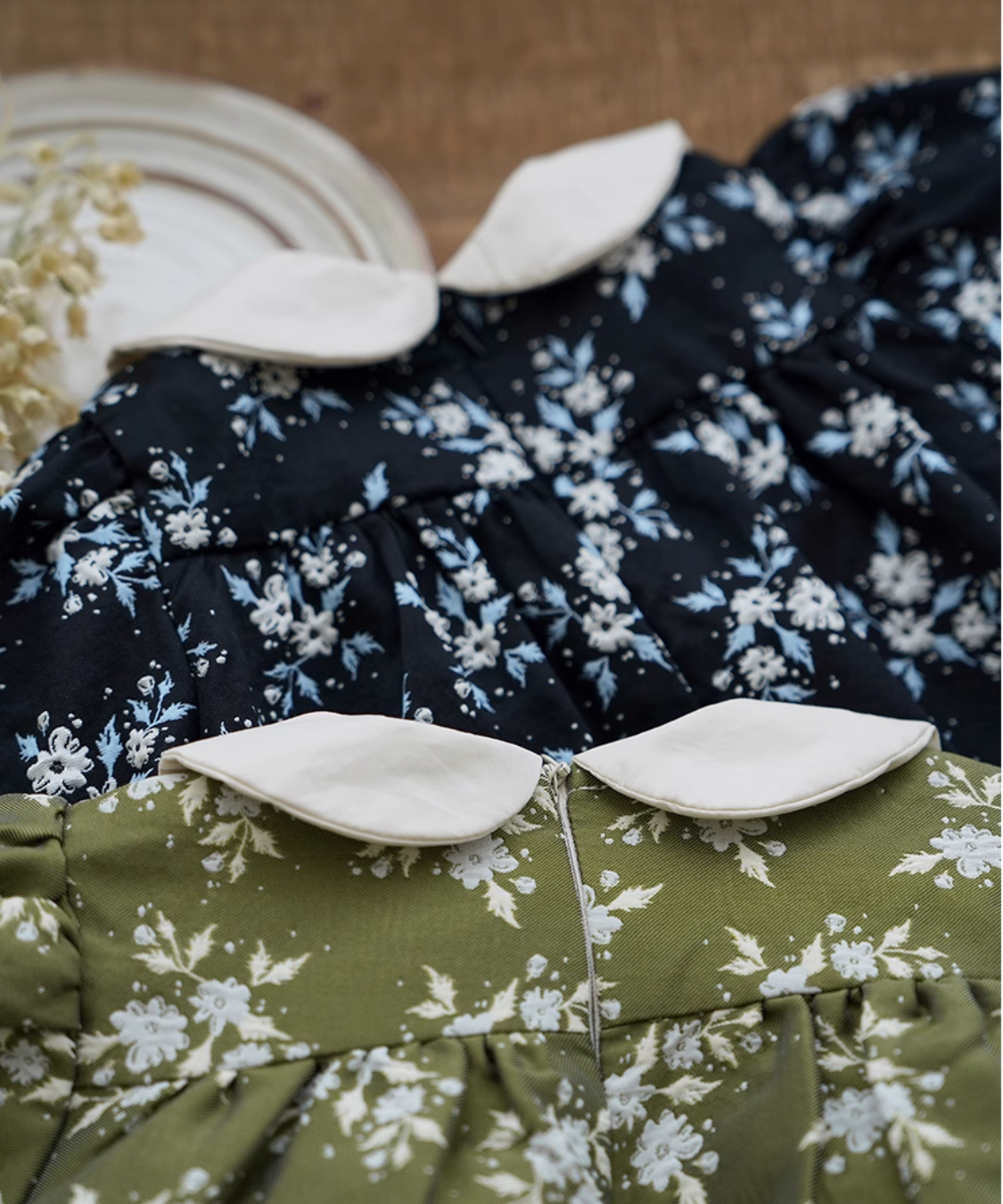 レトロフラワージャカードワンピース