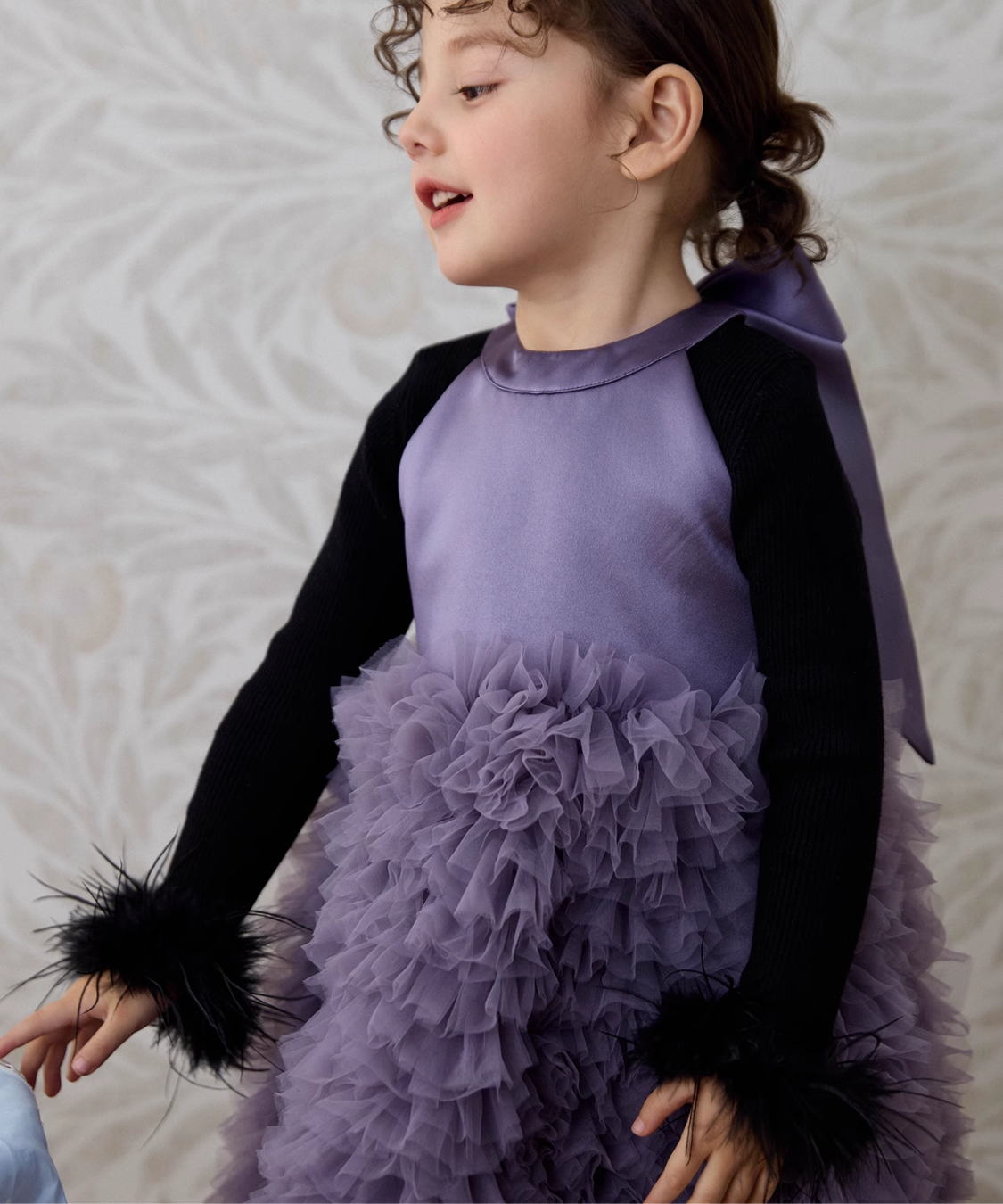 アメリカンスリーブバックオープンチュールドレス