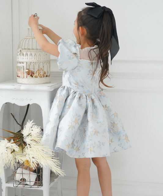 パール刺繍ショートドレス