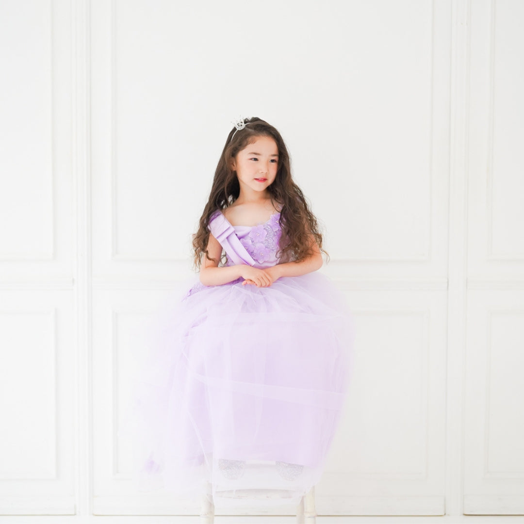 ショルダーリボンフワラードレス