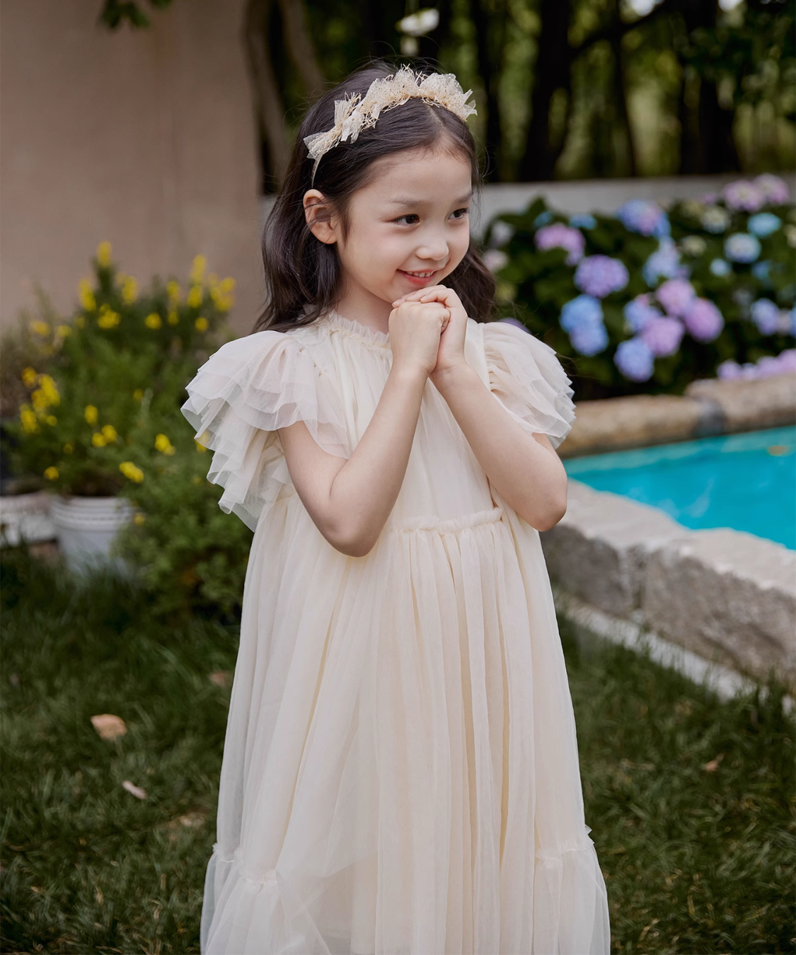 ソフトシフォンチュールドレス