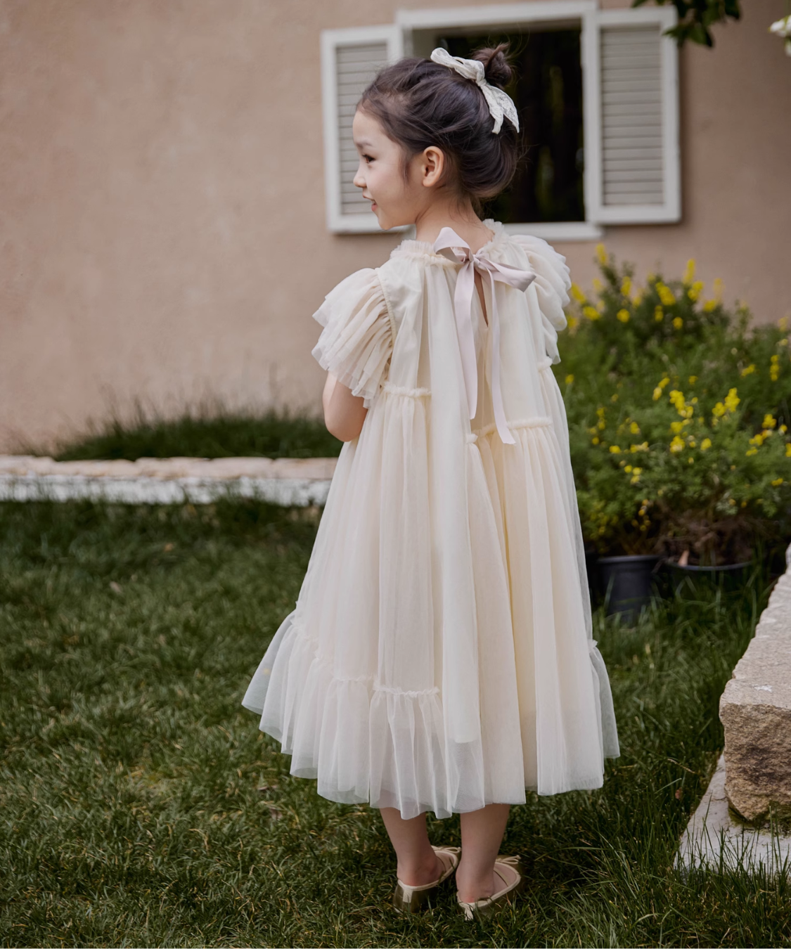 ソフトシフォンチュールドレス