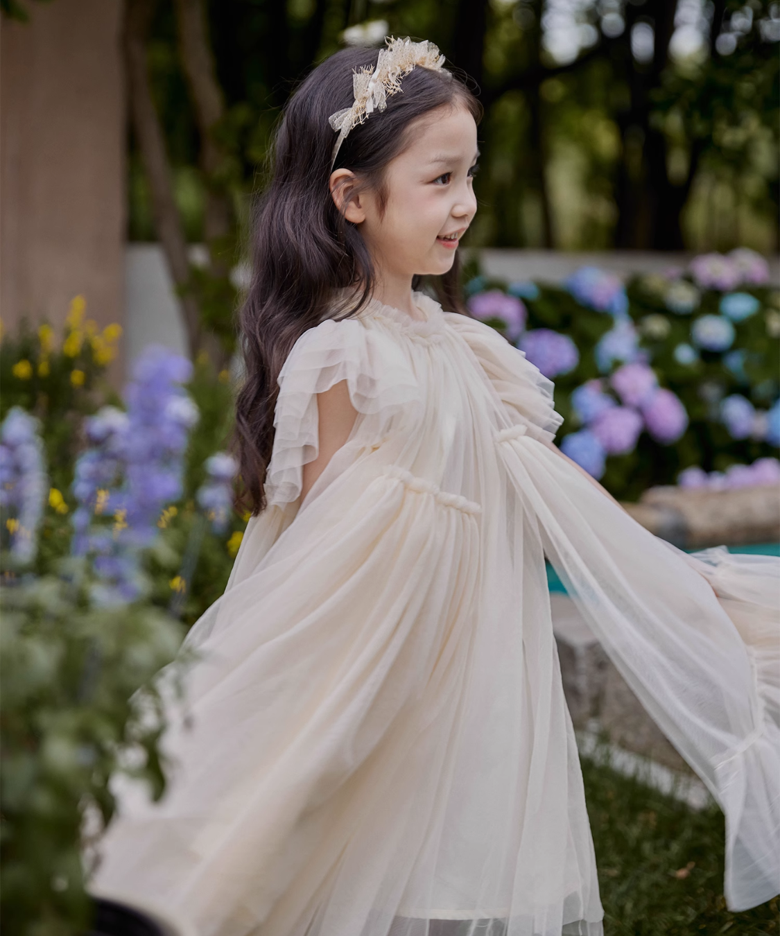 ソフトシフォンチュールドレス