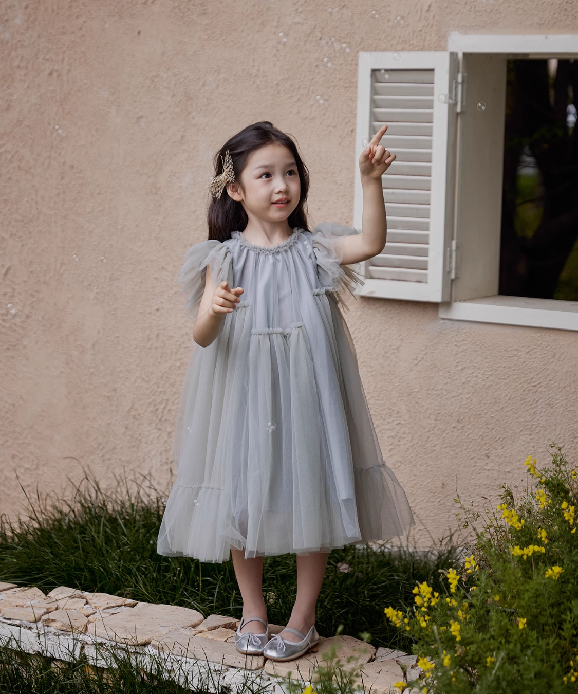 ソフトシフォンチュールドレス