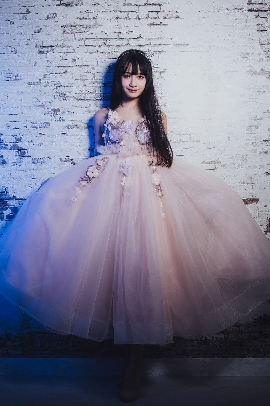 Puffy フラワーワンピースドレス