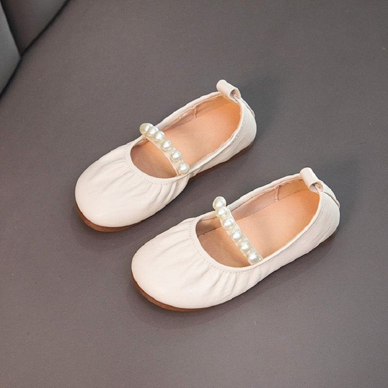 シンプルパールフラットシューズ