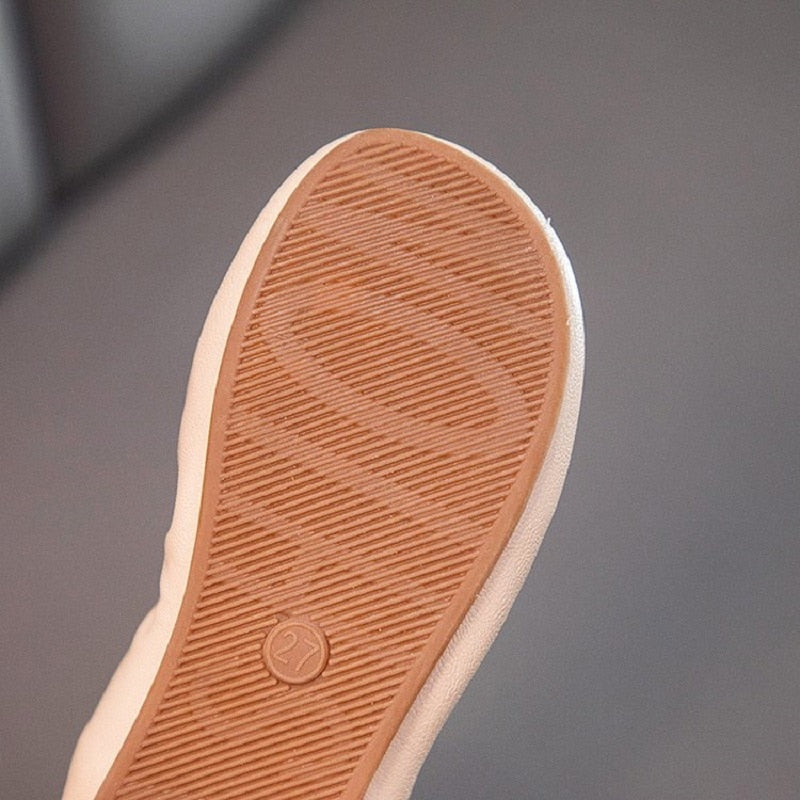 シンプルパールフラットシューズ