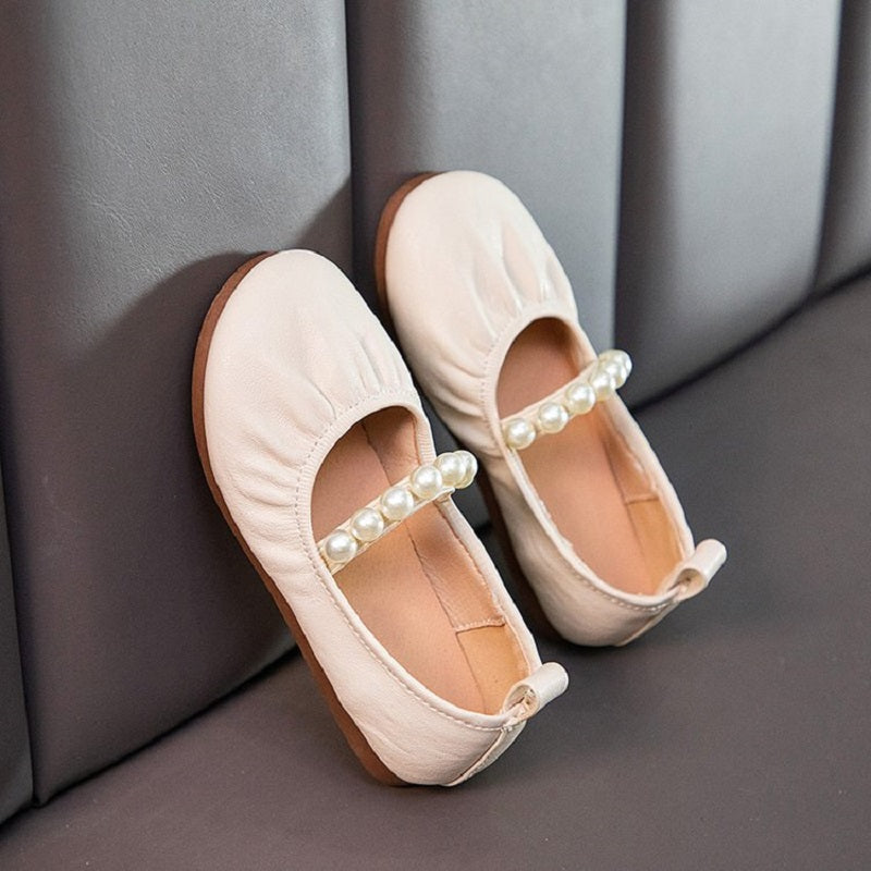 シンプルパールフラットシューズ