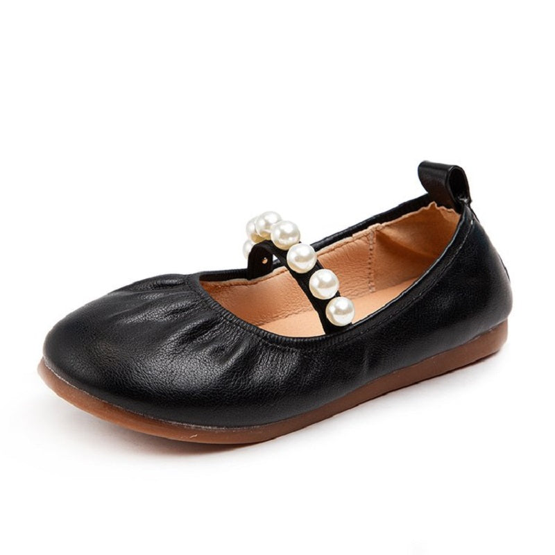 シンプルパールフラットシューズ