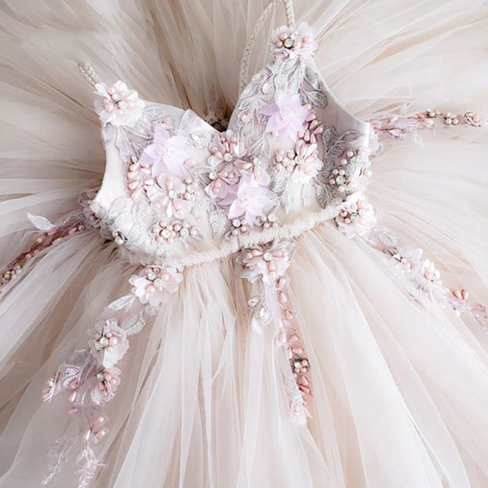 Puffy フラワーワンピースドレス