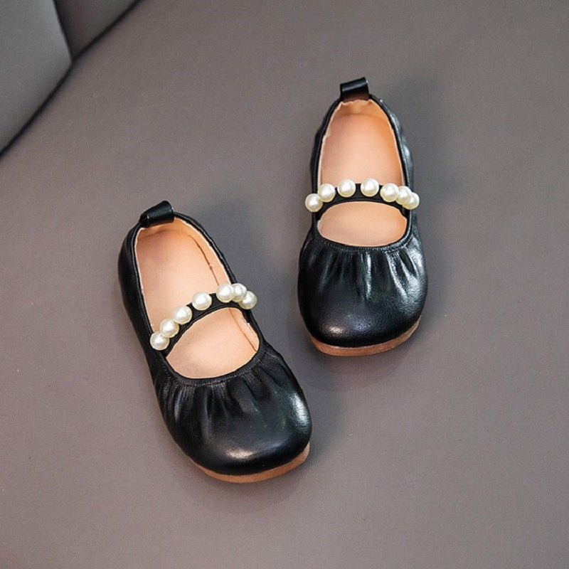 シンプルパールフラットシューズ