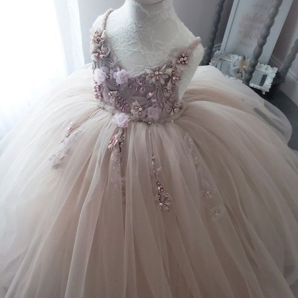 Puffy フラワーワンピースドレス