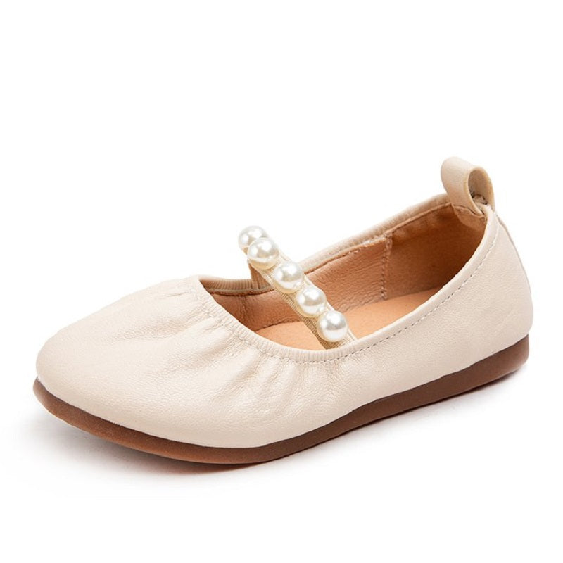 シンプルパールフラットシューズ
