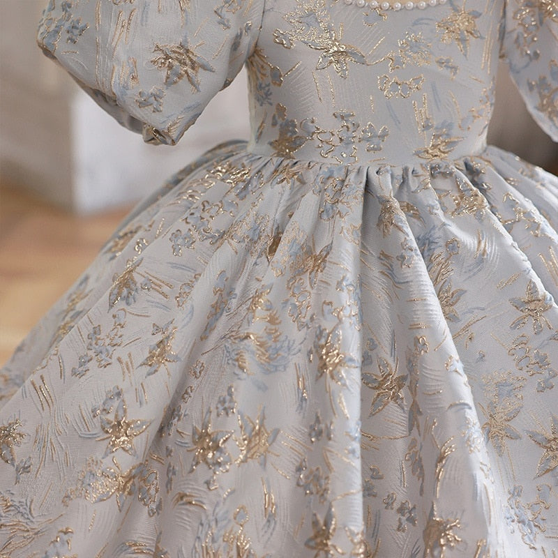 パール刺繍ショートドレス