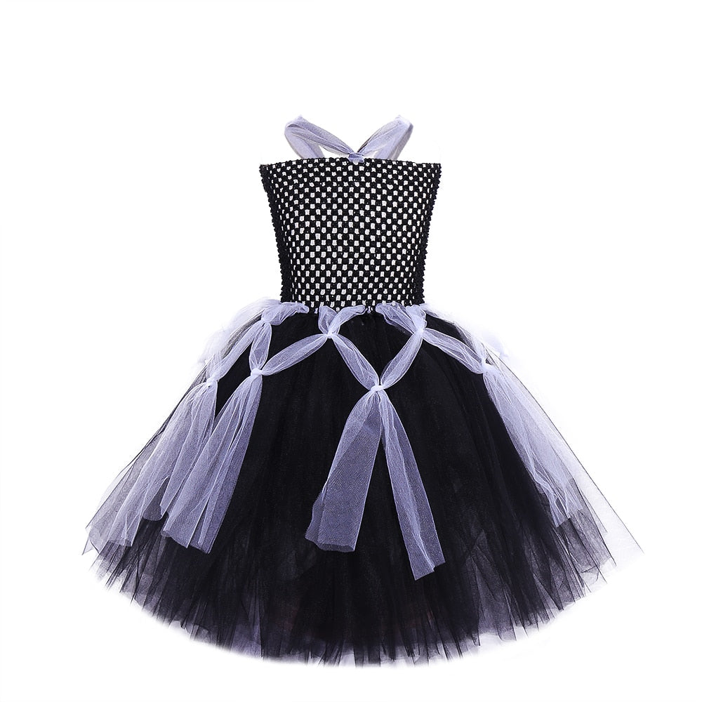 ハロウィンブラックチュールドレス